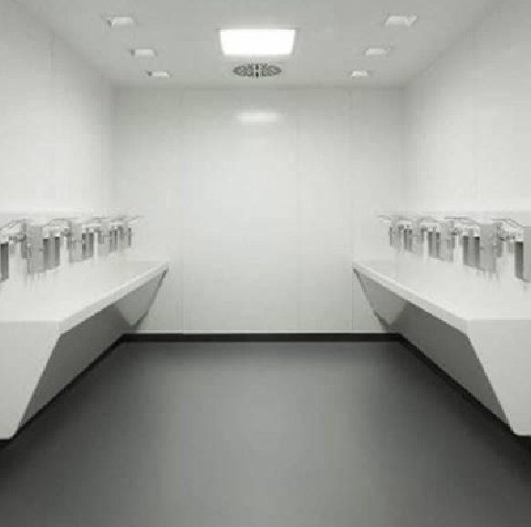 Where hygienic wall cladding is used